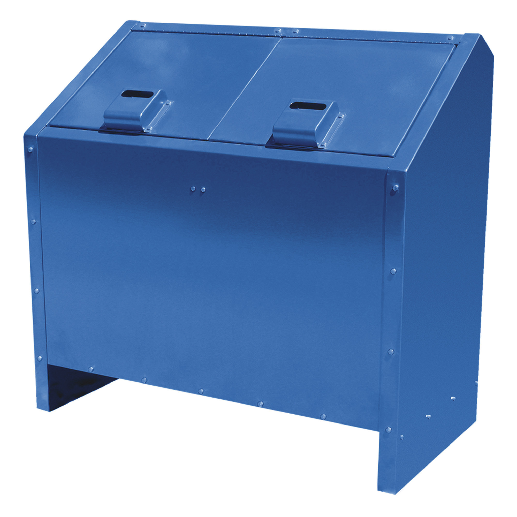Paris Double Animal-Proof Trash Can with 2 Liners, Blue, 68-Gallon Capacity, Model# 461-314-0003